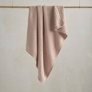 Born To Be Wild Safari Nursery Theme: Mamas and Papas Bubble Pink Knitted Blanket