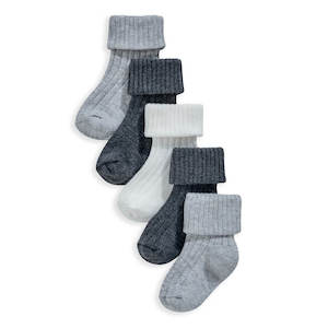 Footwear Socks: Mamas and Papas Grey Socks - 5 Piece Pack
