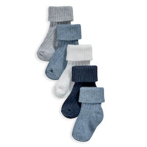 Footwear Socks: Mamas and Papas Dark Blue Socks - 5 Piece Pack