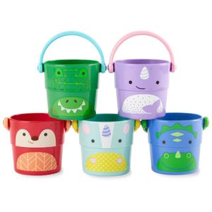 Gift Guides For Newborn 6months Old: Skip Hop Activity Stack & Pour Bath Buckets