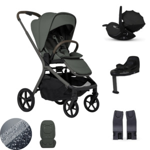 Bundles: Silver Cross Breez Lightweight Stroller 360 Car Capsule Bundle - Pewter