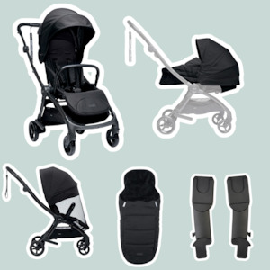 Airo Stroller Go Lightly: Mamas and Papas Airo Black Complete Bundle