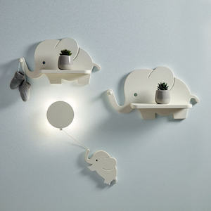 White Noise Machines: Mamas and Papas Elephant Nursery Shelves with Nightlight