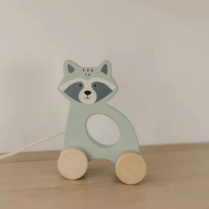 Bubble: Bubble Wooden Raccoon Pull Along Toy