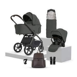 Silver Cross Cove 2 Travel System: Silver Cross Cove 2 All-Terrain Stroller + Carrycot + Accessories Bundle - Pewter **ETA End of October**