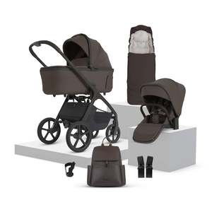 Silver Cross Cove 2 All-Terrain Stroller + Carrycot + Accessories Bundle - Choco&hellip;