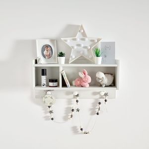 White Nursery Furniture: Mamas and Papas Franklin White Wash Nursery Shelf
