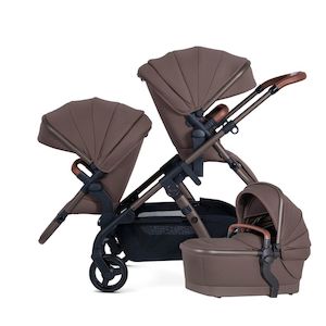 Stroller Bundles: Silver Cross Wave 3 Seat, Carry Cot & Tandem Seat Bundle - Caramel