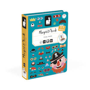 Janod Magnetics Games Collection: Janod Boys Crazy Faces Magnetibook