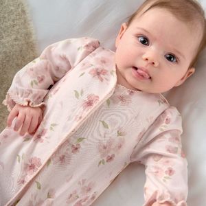 All In Ones: Mamas and Papas Watercolour Pink Floral Onesie