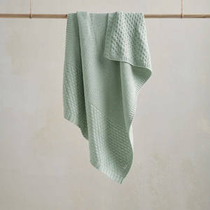 Elephant Nursery Theme: Mamas and Papas Bubble Blue Knitted Blanket