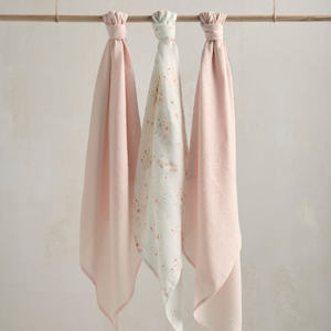 Floral Nursery Theme: Mamas and Papas Large Floral Muslin Set - 3 Pack