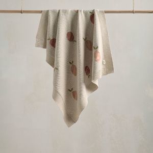 Organic Cotton: Mamas and Papas Fruit Seedling Knitted Blanket