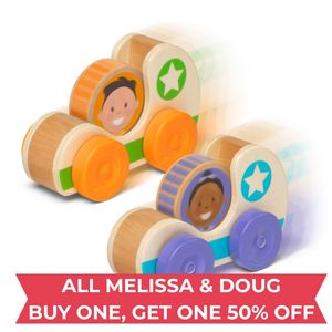 End Of Season Sale: Melissa and Doug GO Tots Star Wooden Race Car - Assorted Colours *CLEARANCE*
