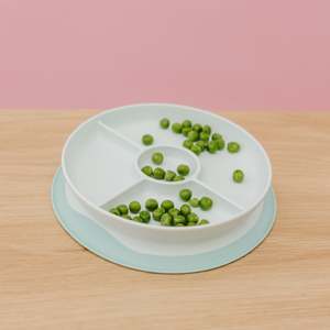 Oxo Tot Stick & Stay Divided Plate - Opal