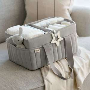 Nappy Bags: Mamas and Papas Nappy Caddy - Grey Waffle