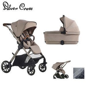Stroller Bundles: Silver Cross Reef 2 Stroller + Carrycot - Frappe *Pre-Order, will all ship Late Feb*