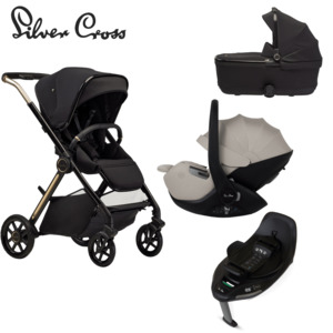 Silver Cross Reef 2 Stroller Bundle with Glide 360 Capsule & Base - Espresso
