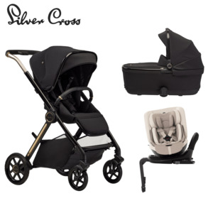 Silver Cross Reef 2 Stroller + Carrycot + Motion Car Seat Bundle - Espresso