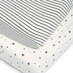Bop Show: Mamas and Papas Starry Skies Cotbed Fitted Sheet (Pack of 2)