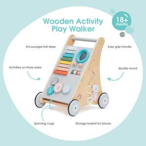 Gift Guides For 6 12months Old: Bubble Wooden Activity Walker
