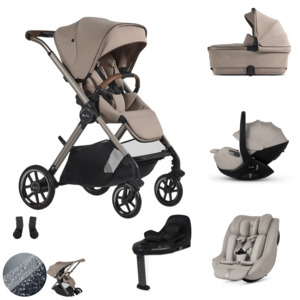Stroller Bundles: Silver Cross Reef 2 Stroller Ultimate 360 Family Car Seat Bundle - Frappe *PRE-ORDER, MAY DELIVERY*