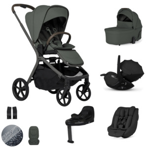 Stroller Bundles: Silver Cross Breez Lightweight Stroller Ultimate 360 Family Car Seat Bundle - Pewter *Pre-Order, May Delivery*
