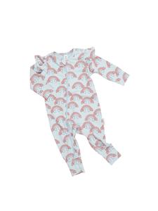 Playsuits Rompers: HUXBABY RAIN BOW ZIP ROMPER SKY