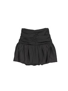 Wear: MINI FED ROUCHE SKIRT BLACK