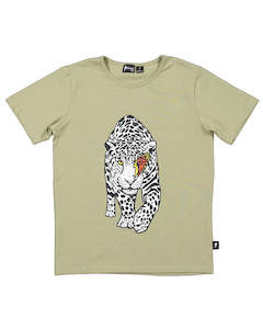 Radicool Dude: RADICOOL - BOLT LEOPARD TEE KHAKI