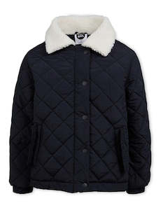 Jackets: EVE GIRL YOUTH - LYDIA QUILTED JACKET BLACK