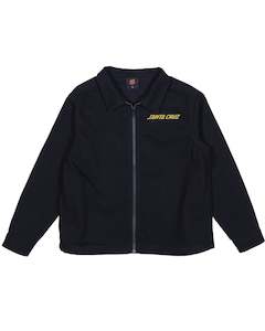 Jackets: SANTA CRUZ - SNAKE DOT STRIP JACKET BLACK