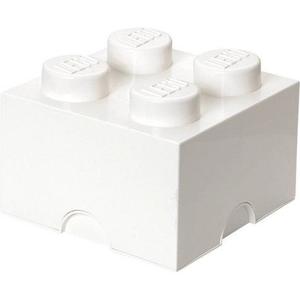 Lego: LEGO STORAGE BRICK 4 KNOBS - WHITE