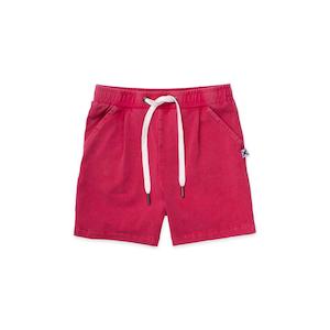 MINTI BLASTED SHORTS RASPBERRY WASH