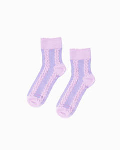 The Girl Club: THE GIRL CLUB - THE COLLECTIBLES LILAC CABLE SOTTON SOCKS