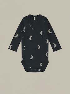 ORGANIC ZOO - CHARCOAL MIDNIGHT WRAP BODYSUIT