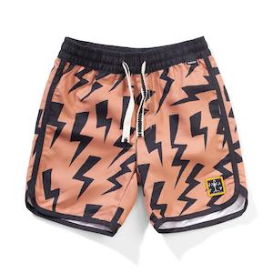 Boys Swimwear: MUNSTER Zapper Board Shorts - Light Mustard