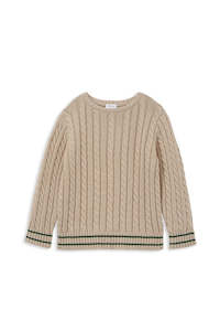 Milky: MILKY KIDS - TRUE NATURAL CABLE KNIT JUMPER