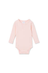 MILKY BABY - RIB BUBBYSUIT POWDER PINK