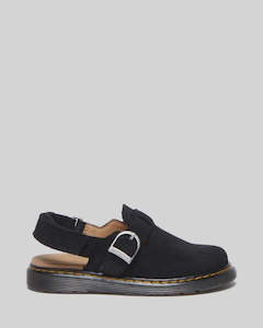 Dr Martens: DR MARTENS - JUNIOR JORGIE MULE BLACK BRONX SUEDE