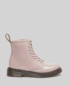 DR MARTENS - JUNIOR 8 EYE BOOT POWDER PRINK NEBULA GLITTER