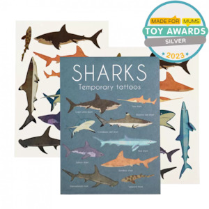 REX LONDON - SHARK TEMPORARY TATTOOS (2 SHEETS)