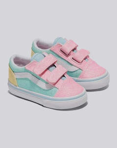 Vans Footwear: VANS TODDLER OLD SKOOL V PASTEL GLITTER MULTI