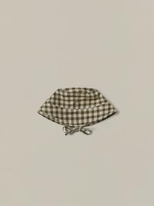 ORGANIC ZOO Bucket Sun Hat - Olive Gingham
