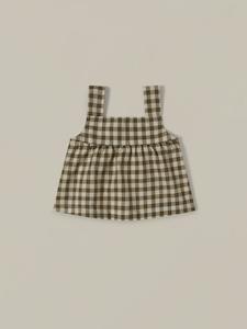 Organic Zoo: ORGANIC ZOO Dolce Top - Olive Gingham