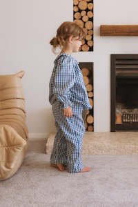 Elma: ELMA - HARRIET TROUSER CORNFLOWER GINGHAM