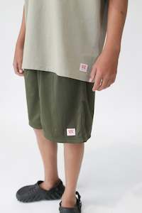 Good Goods: GOOD GOODS - ABLE SHORTS (REVERSIBLE) KHAKI/BLACK