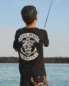 THE MAD HUEYS - SAILOR ANCHOR YOUTH TEE BLACK
