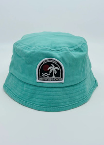 Salty Shreds: SALTY SHREDS - Beach Club No Kooks Allowed Bucket Hat Coral/Black