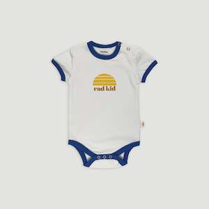 BANABAE- RAD KID PRIMARY ORGANIC COTTON RINGER ONESIE
